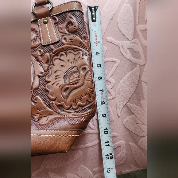 BOC Brown Embossed Shoulder Bag - Picture 8 of 8